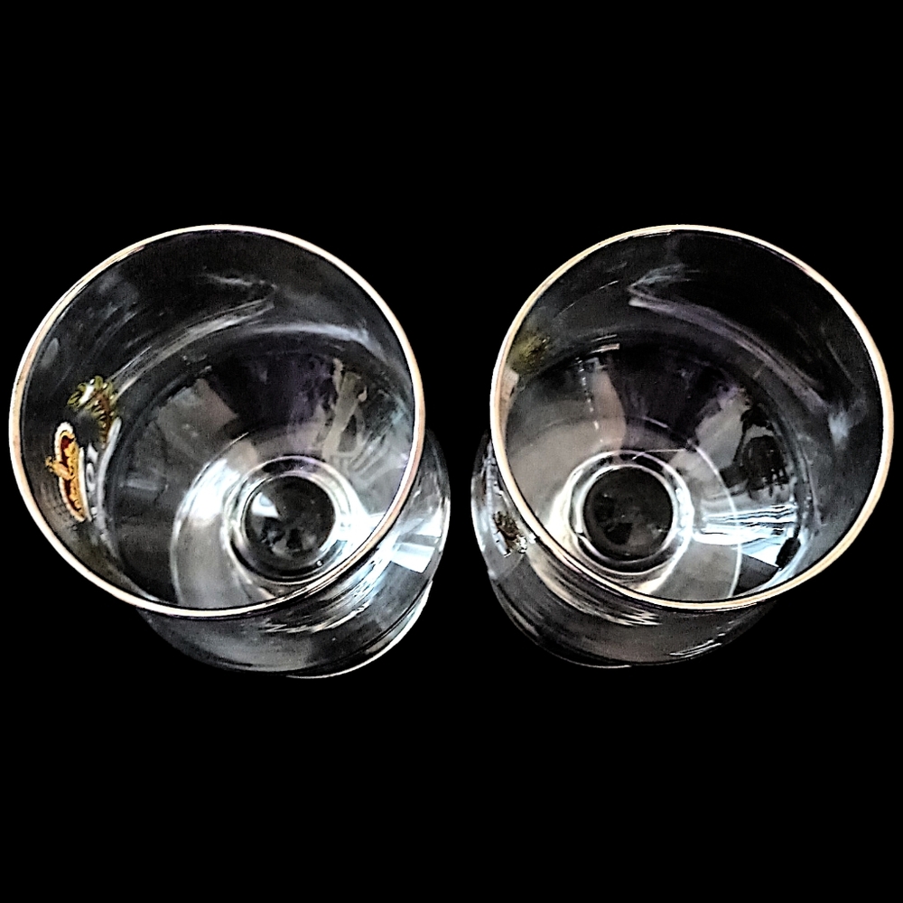 2 Queen Elizabeth II Silver Jubilee Coupe Glasses Wine‎ Cordial Souvenir Goblet - Picture 5 of 16